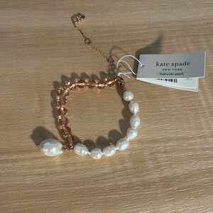 Kate Spade New York Pearl Play Bracelet Blush Rose gold tone freshwater pearl
